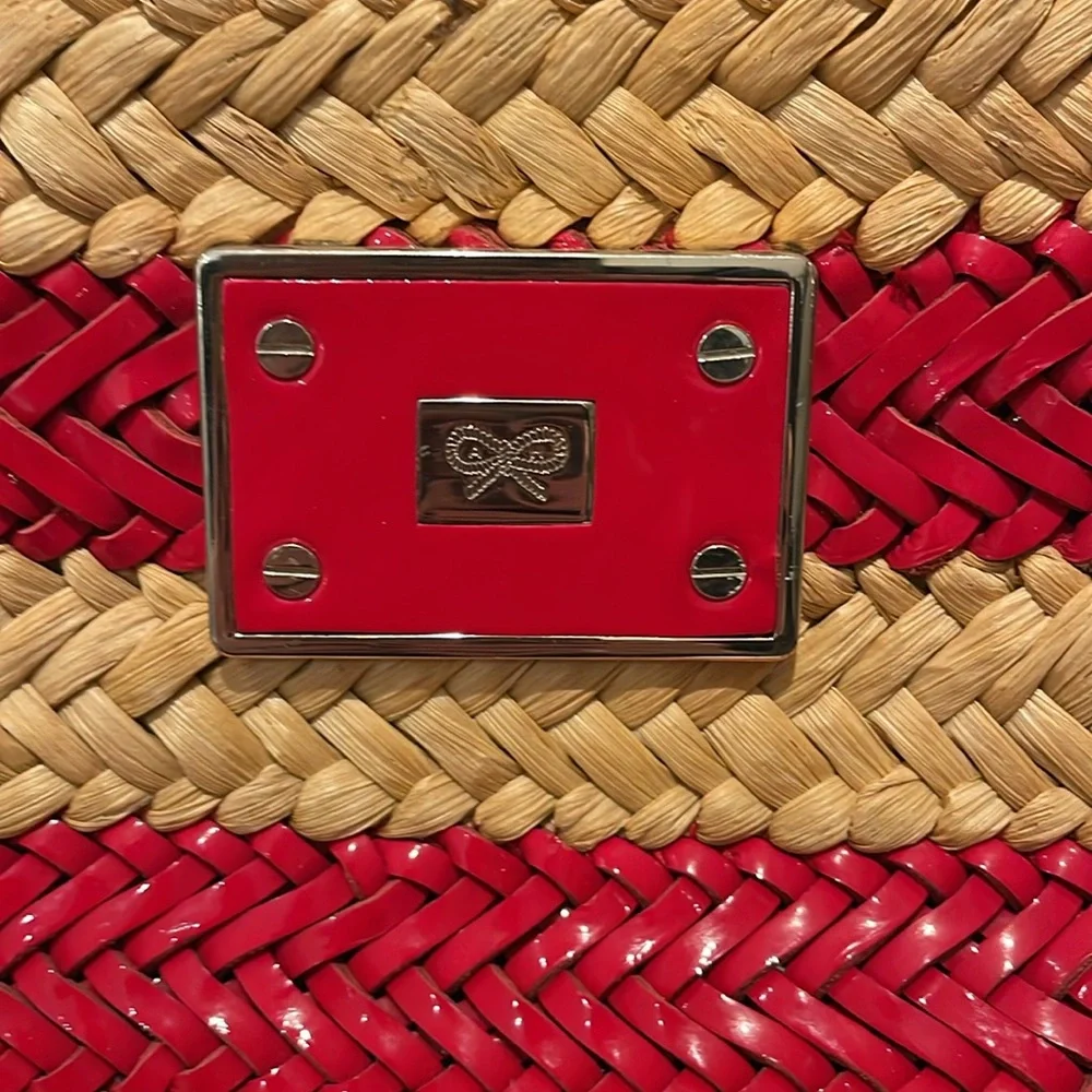 Anya Hindmarch Red and Tan Mini Bag - Picture 2 of 7